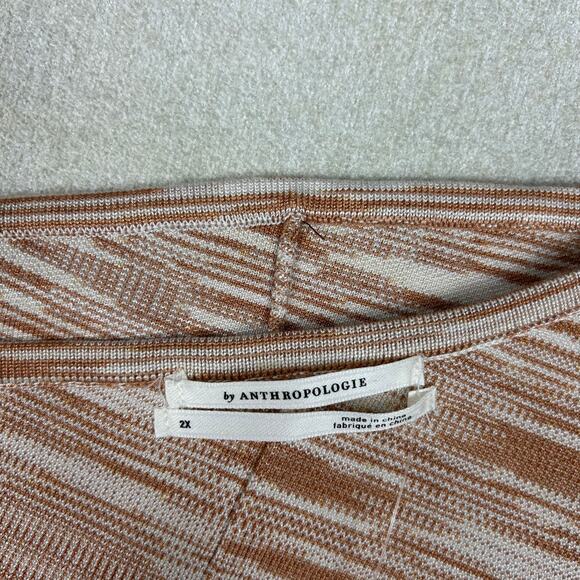 Anthropologie NWT One Shoulder Sweater Top Orange Sz 2X - Picture 8 of 9